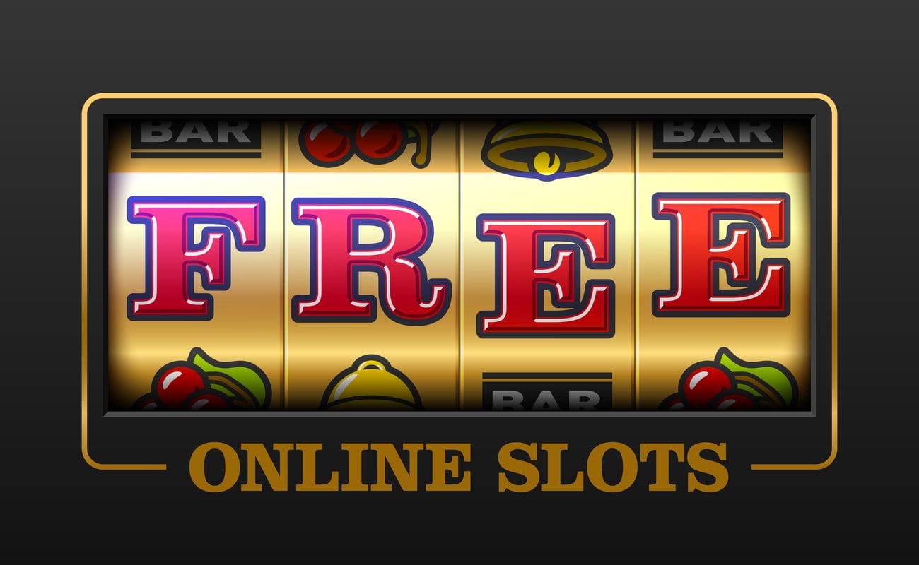 Vector illustration of free online slot machine games banner
