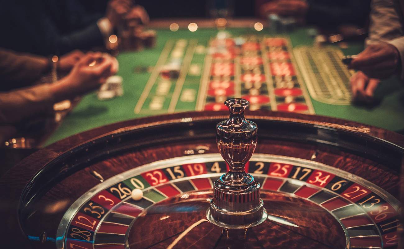 Gambling table in luxury casino, roulette