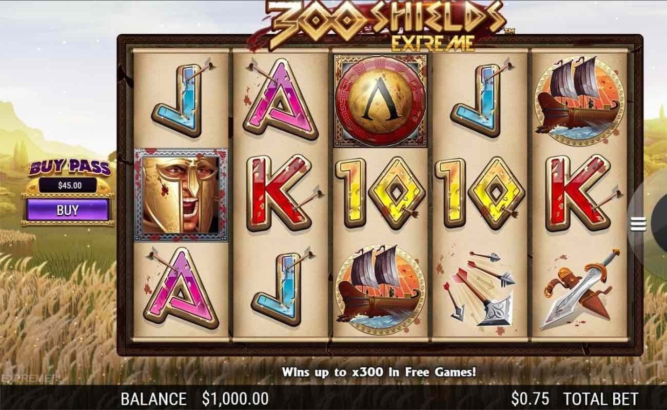 Online casino slots game 300 Shields Extreme by NextGen