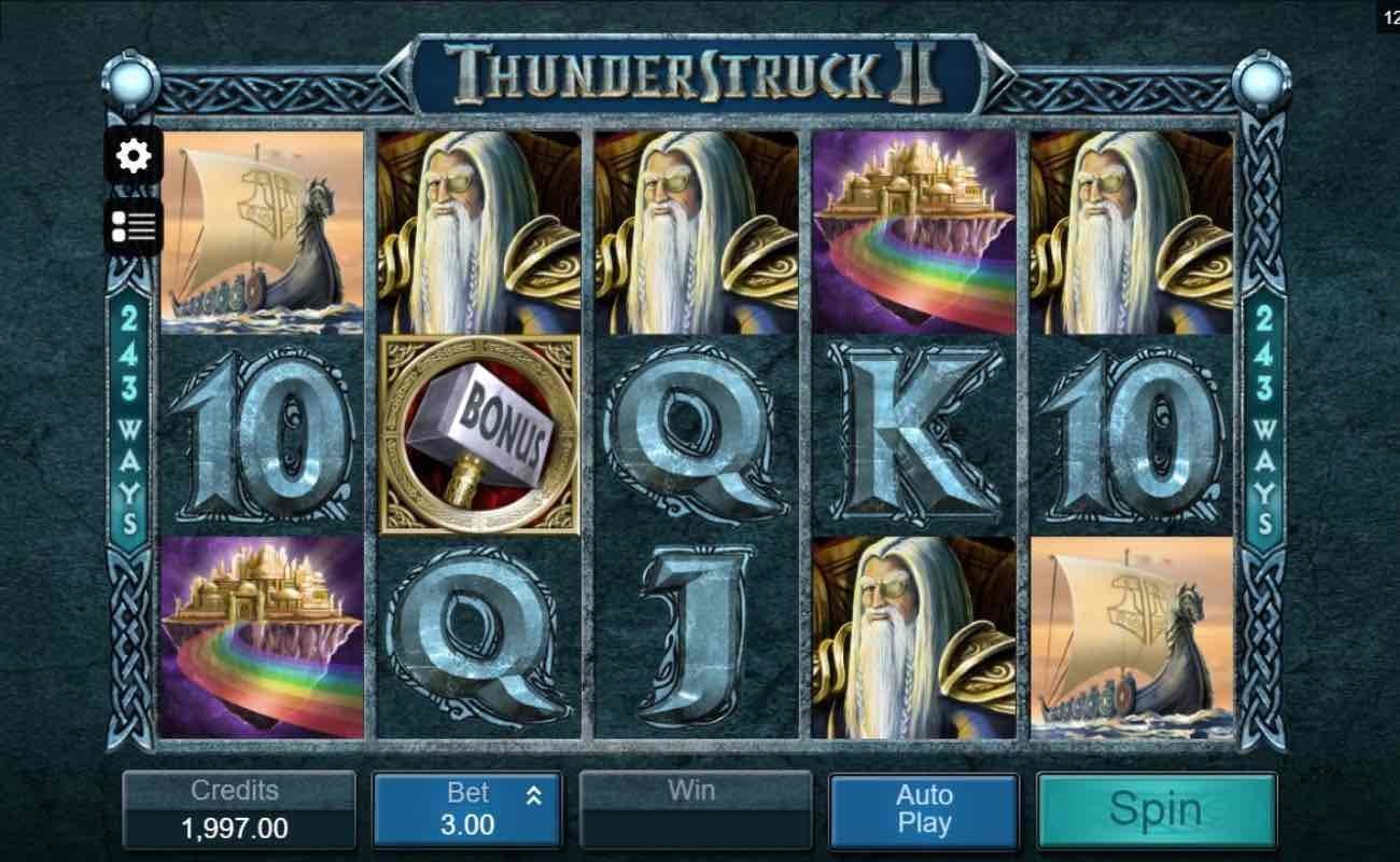 Thunderstruck II online slot casino game by DGC
