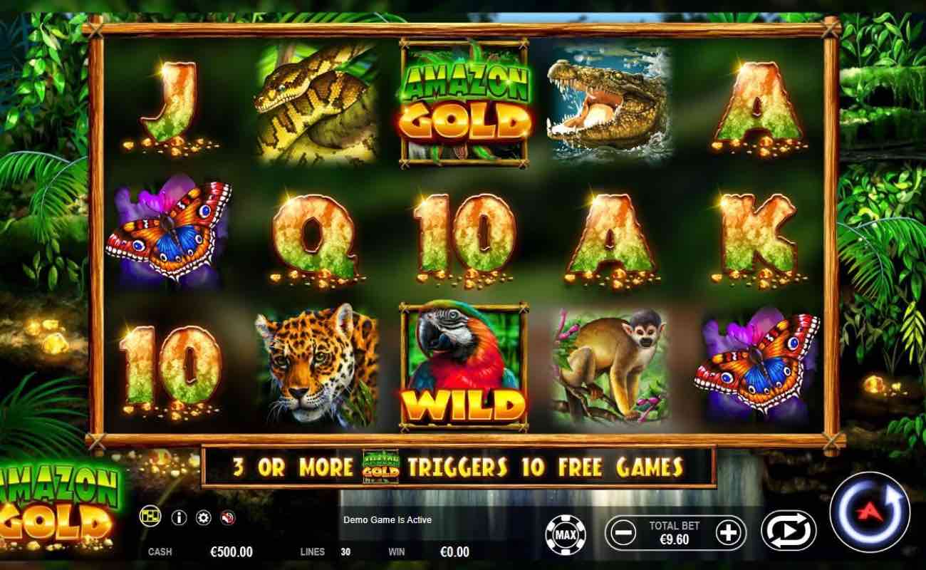 Amazon Gold online slot casino game by Ainsworth
