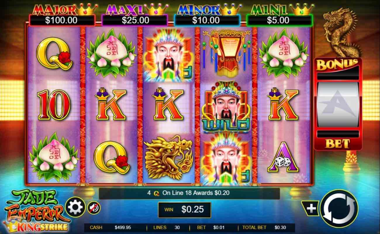 Jade Emperor online slot casino game by Ainsworth
