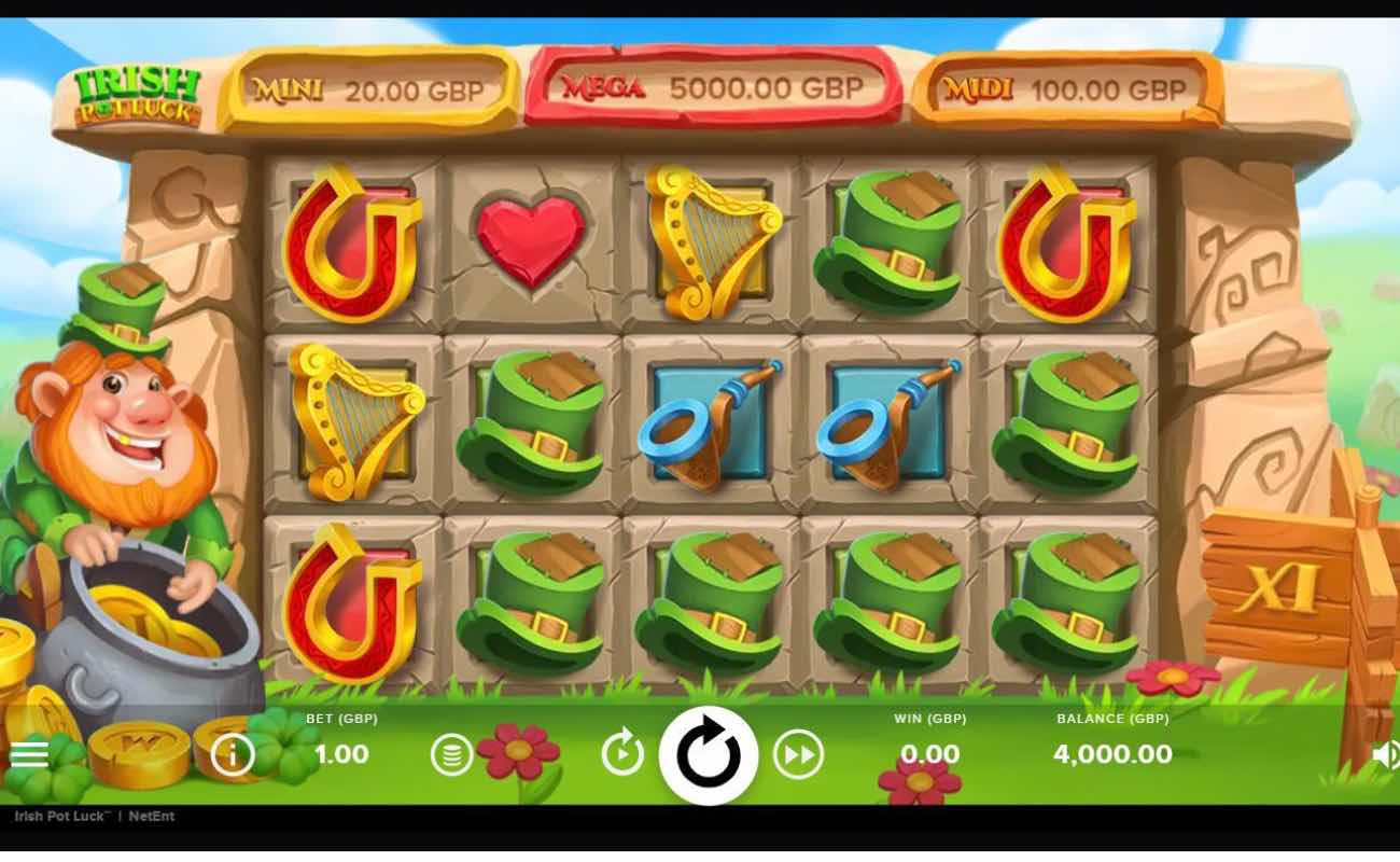 Irish Pot Luck online slots game by Netent