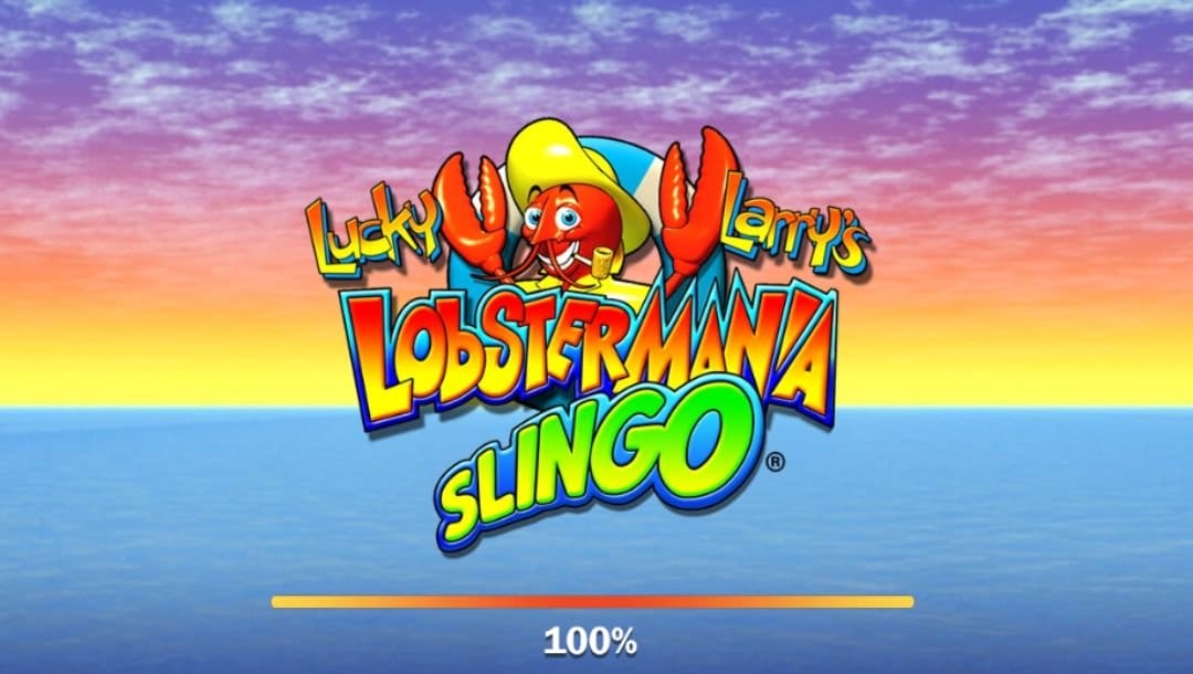 The loading screen for Slingo Lucky Larry’s Lobstermania.