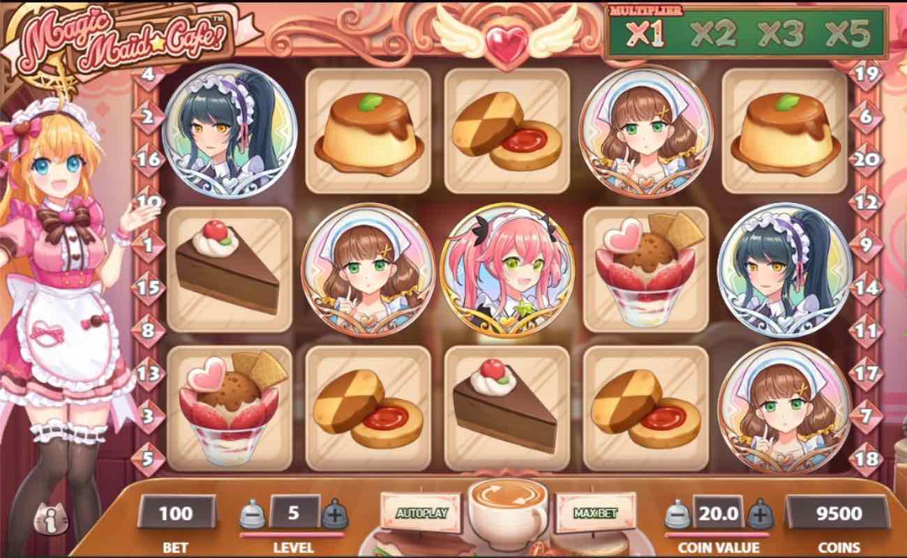 Magic Maid Cafe online slot game by NetEnt.