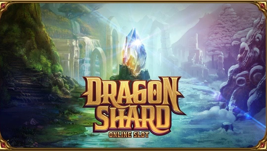 Title screen in online slot Dragon Shard by Stormcraft Studios and Microgaming