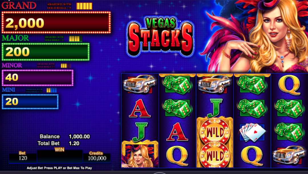 Vegas Stacks online slot game.