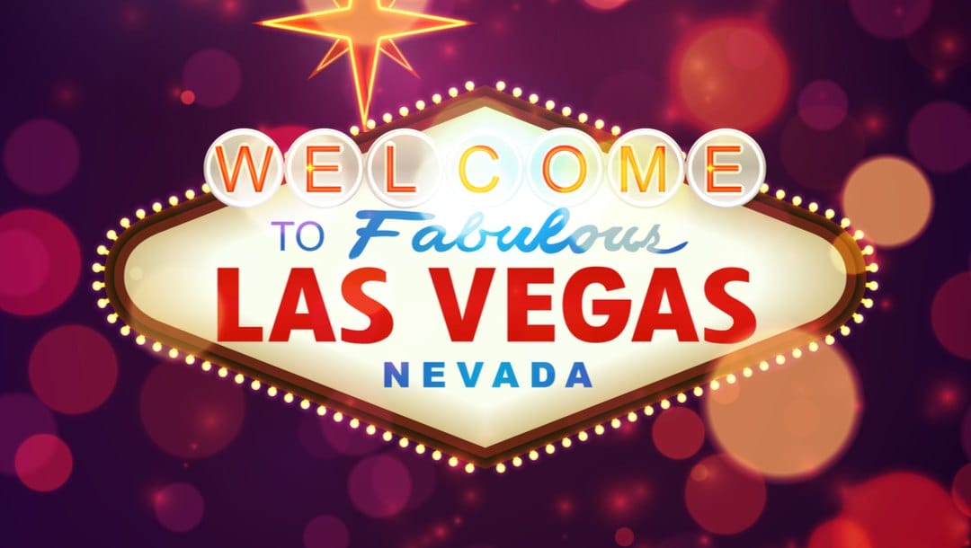 A rendered illustration of the Welcome to Las Vegas sign.