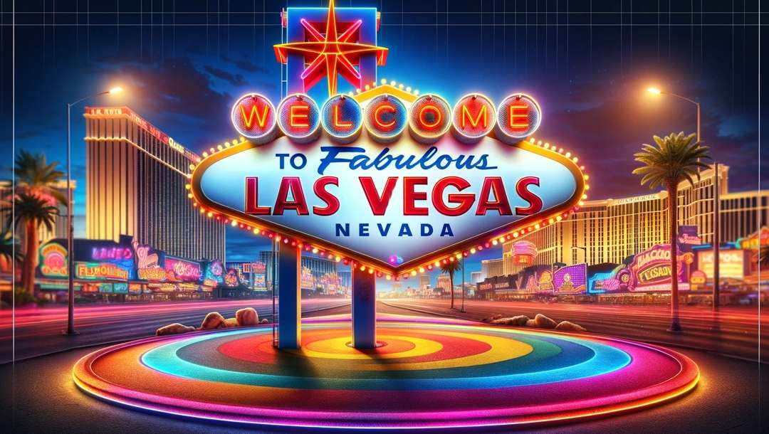 A colourful neon sign reading "Welcome to fabulous Las Vegas, Nevada
