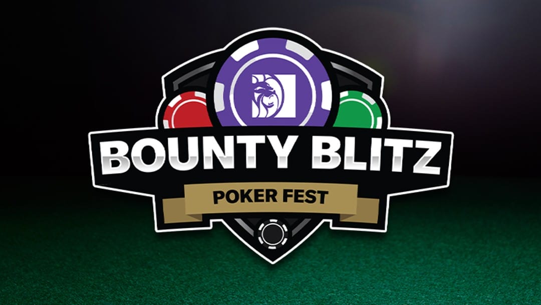 Bounty Blitz Poker Fest logo on a black and green backgound.