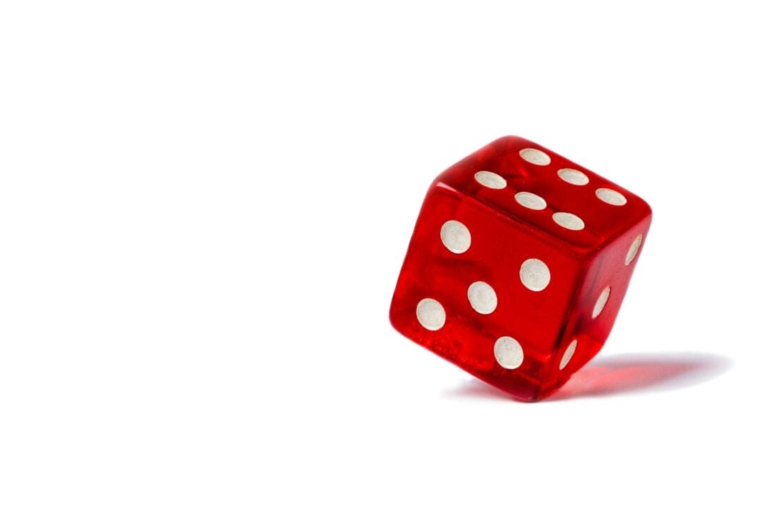 Red Dice on white backgroud