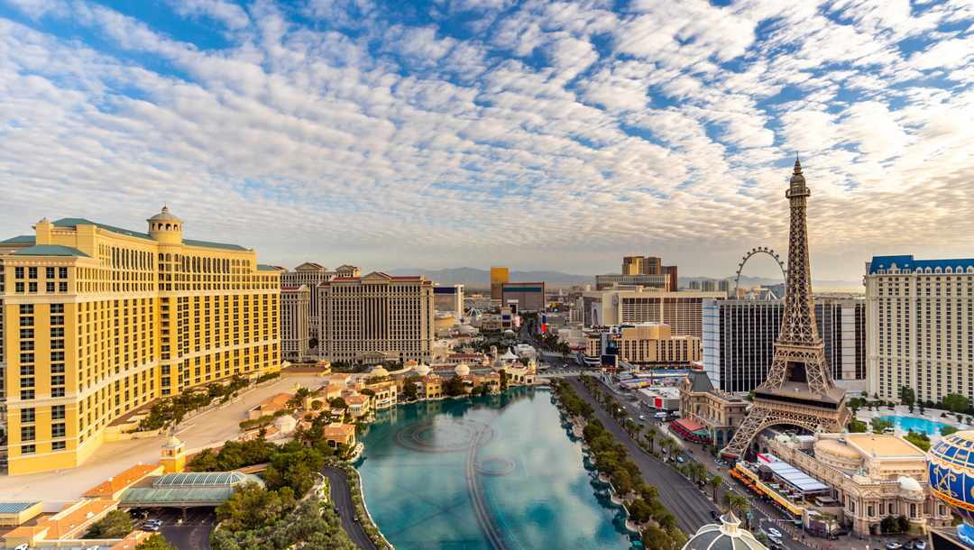 Aerial view of the Las Vegas Strip.