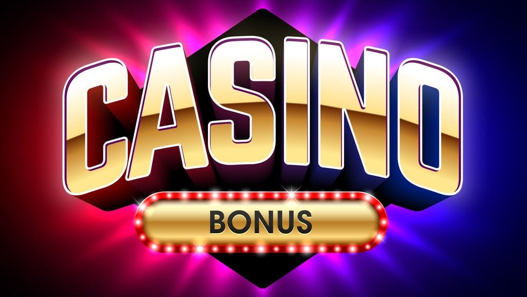 An illustration of a casino bonus sign.