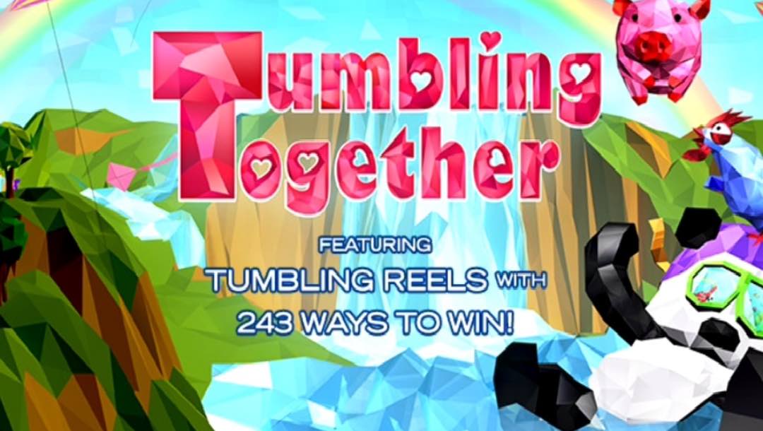 The title screen for the online slot Tumbling Together.