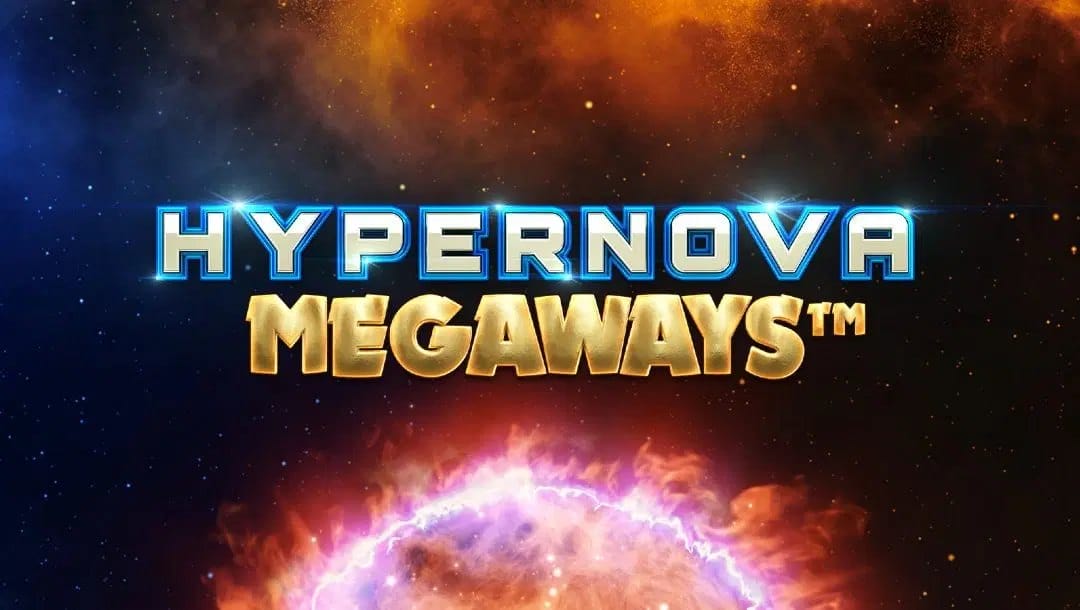 Hypernova Megaways casino game title screen.