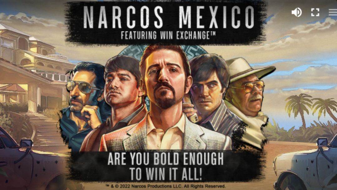 Narcos Mexico - Red Tiger online slot game homepage