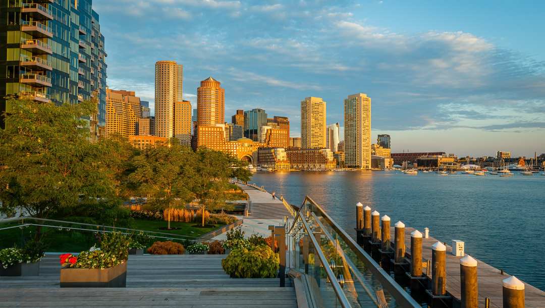 View of downtown Boston, Massachusetts.