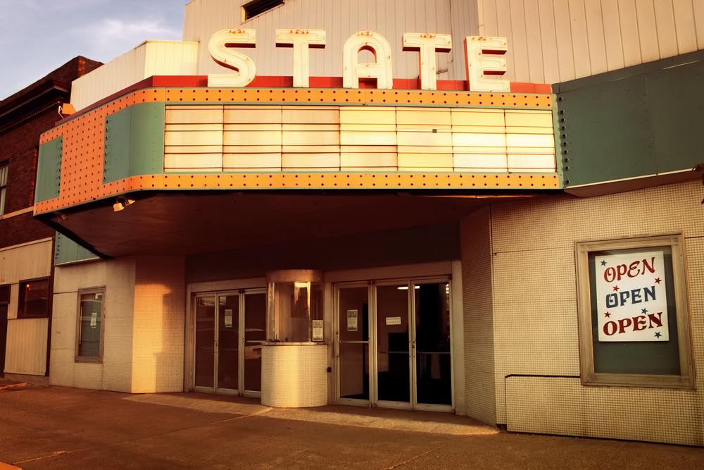 Vintage movie theater in Benton Harbor, Michigan
