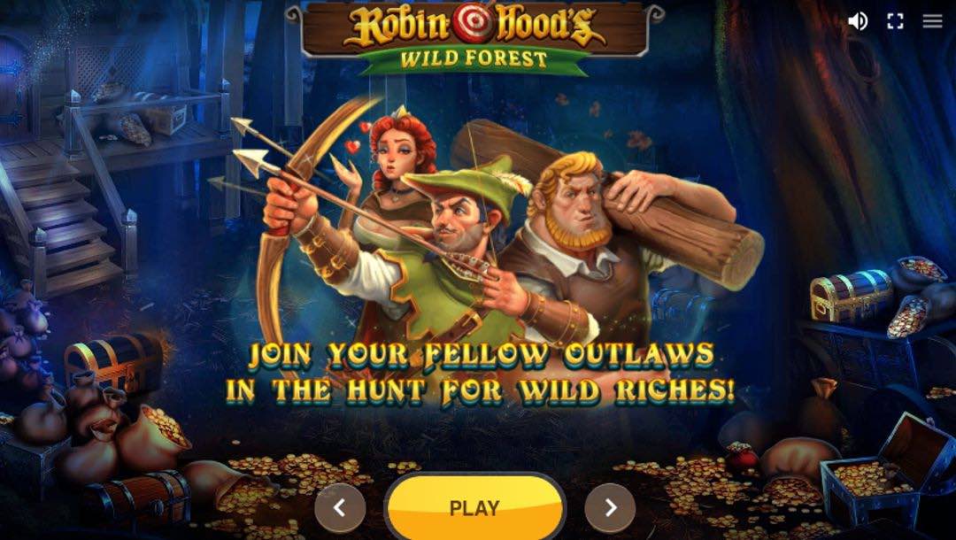 Robin Hood Wild Forest online slot loading screen.
