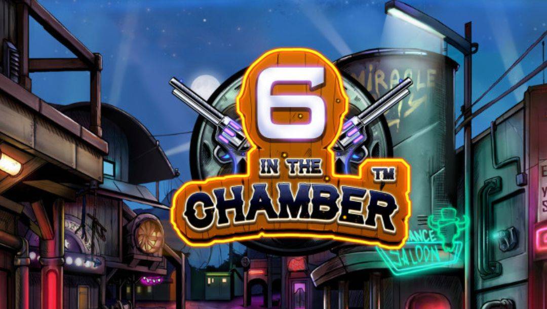Home screen of 6 in the Chamber slot game by Blueprint Technologies.