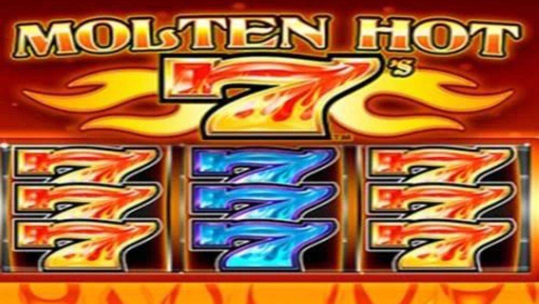 Molten Hot 7s slot game by DWG home screen.
