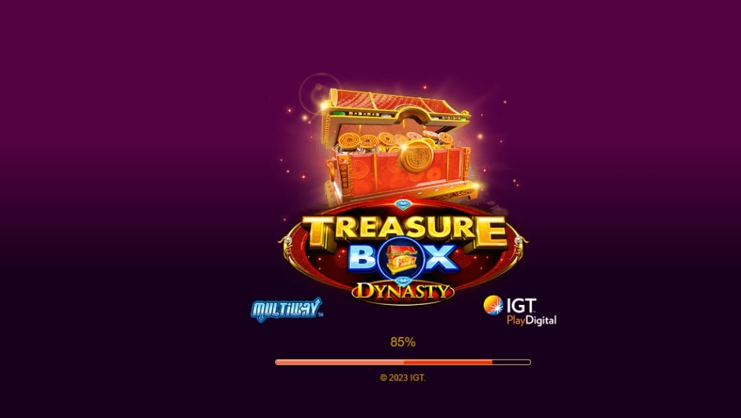 Treasure Box Dynasty online slot screenshot.