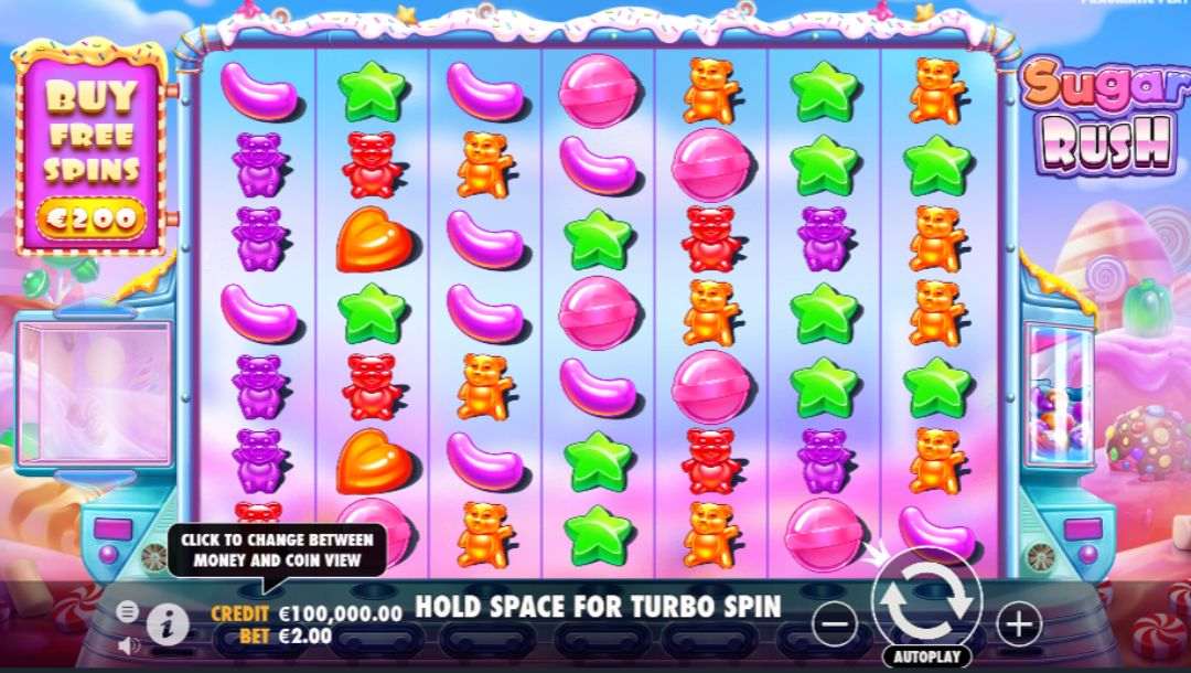 Sugar Rush online slot game screenshot