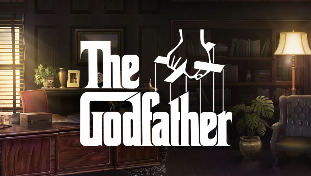 The title page for The Godfather online slot