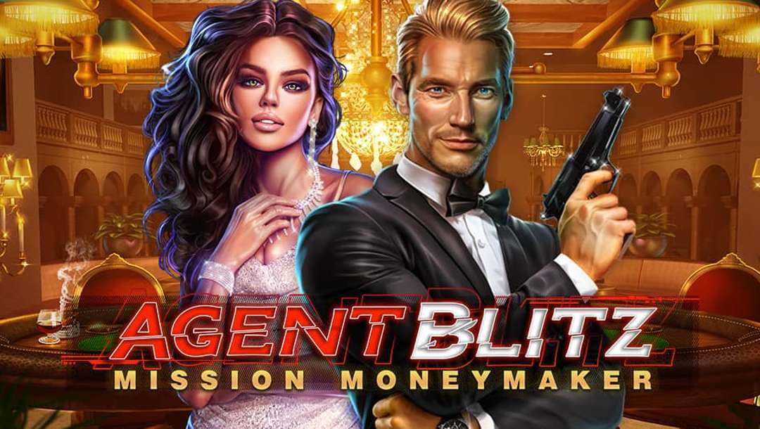 The title screen for Agent Blitz Mission Moneymaker slot