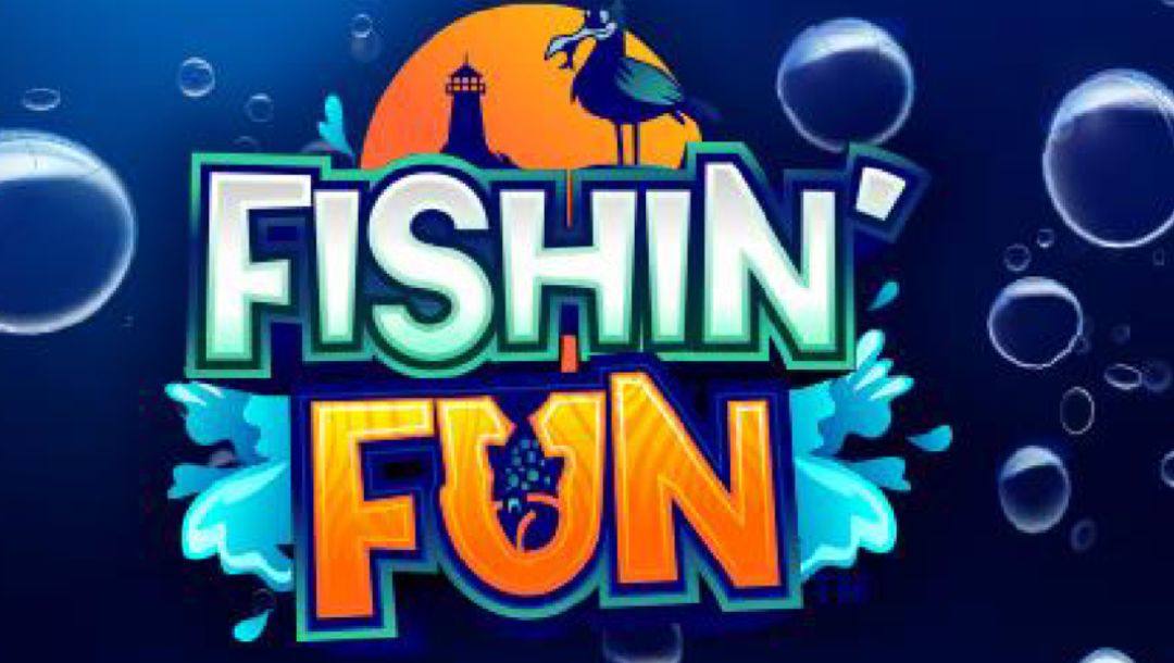 The logo of Fishin’ Fun, the online slot game by Design Works Gaming.