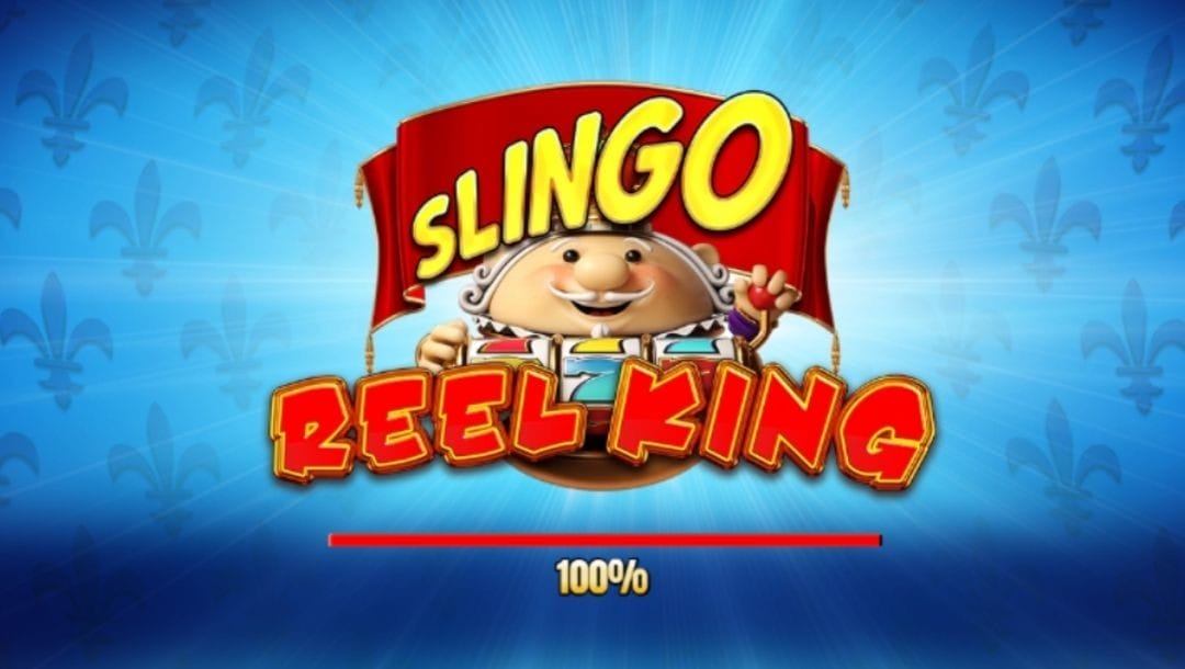 The loading screen for Slingo Reel King by Slingo.