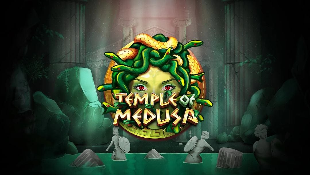 Title screen for Temple of Medusa slot.