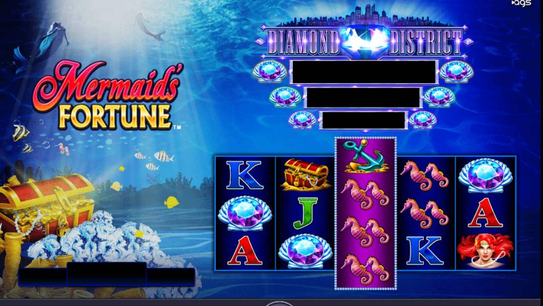 Mermaid’s Fortune online slot game screenshot.