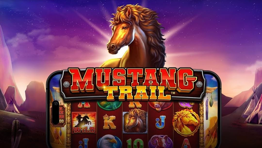 The main game screen for Mustang Tail online slot.
