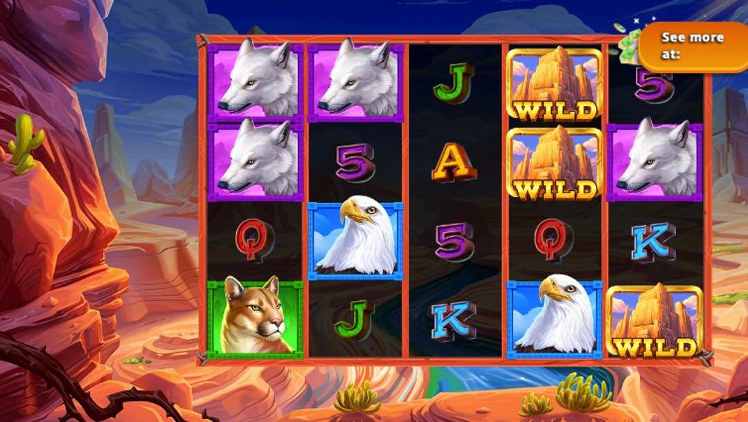 Big Bad Buffalo online slot game screen.