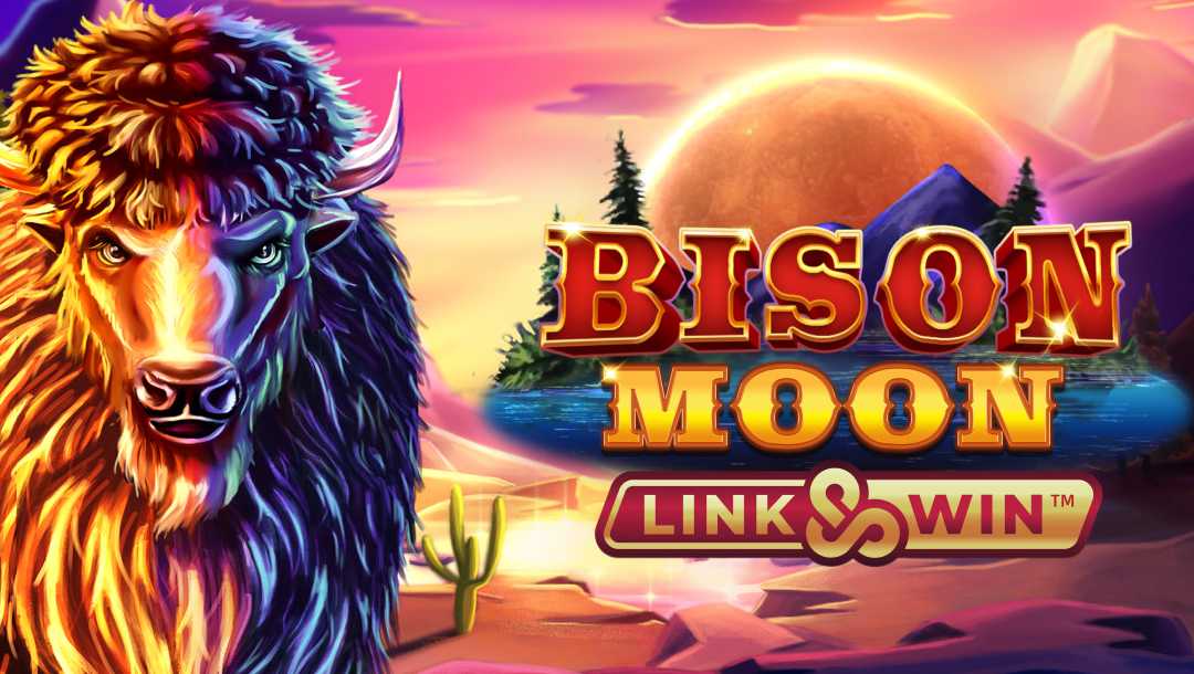The title screen for Bison Moon online slot