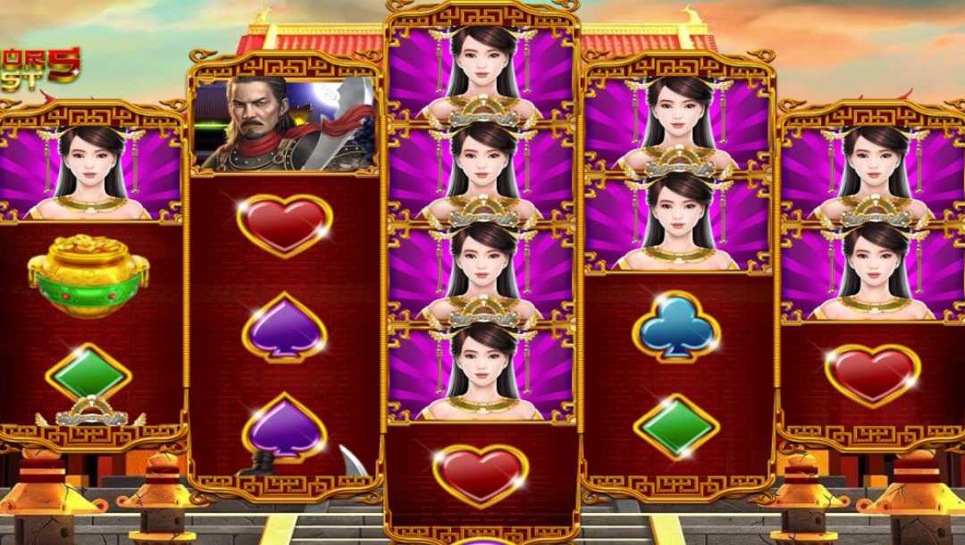 The reels of Han Xin’s Quest Online slot.