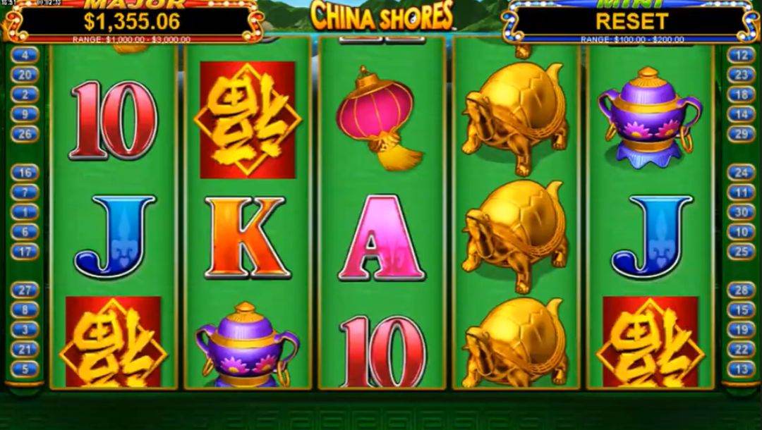 Screenshot of China Shores with Quick Strike Online online slot game.