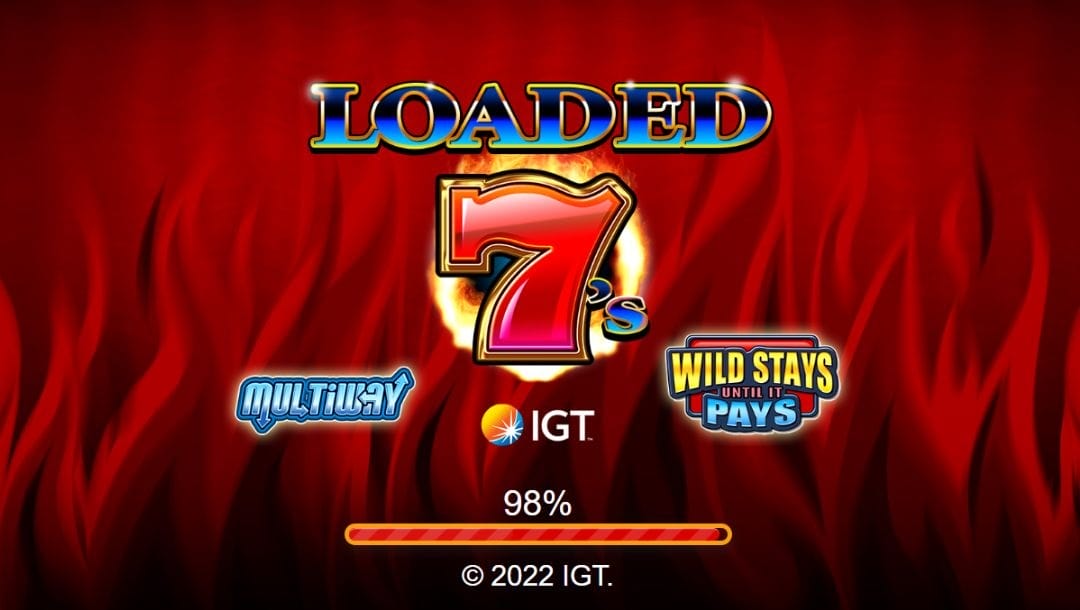 Screenshot of Loaded 7s online slot game.