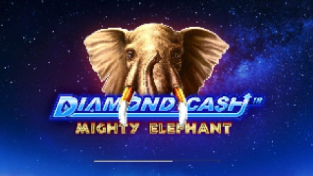 title of the Diamond Cash Mighty Elephant online slot game by Novomatic