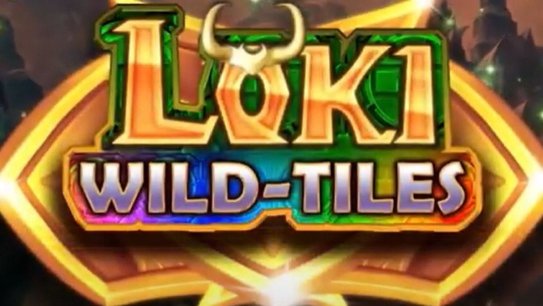 Title of Loki Wild Tiles online slot game by 2by2 Gaming.