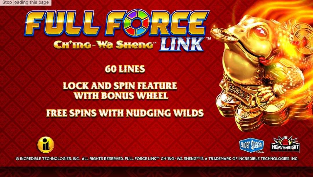 Start screen to Full Force Link Ch'Ing Wa Sheng by Spin.