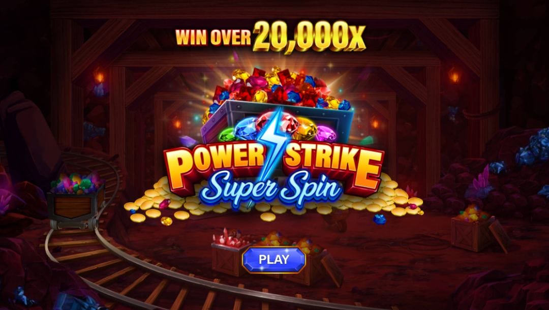 Power Strike Super Spin online slot game screen.