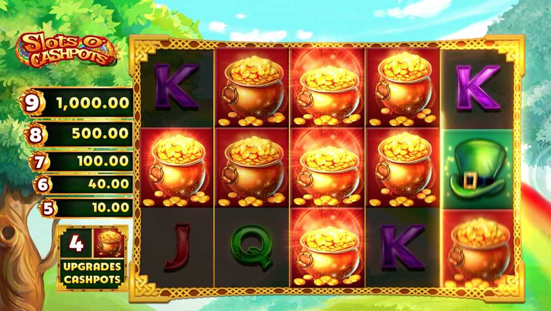 The base-game screen for Slots O' Cashpots Jackpot King