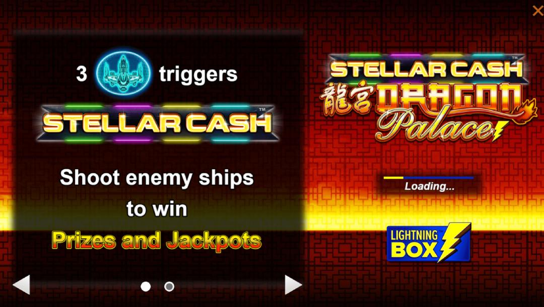 Stellar Cash Dragon Palace online slot game screenshot.