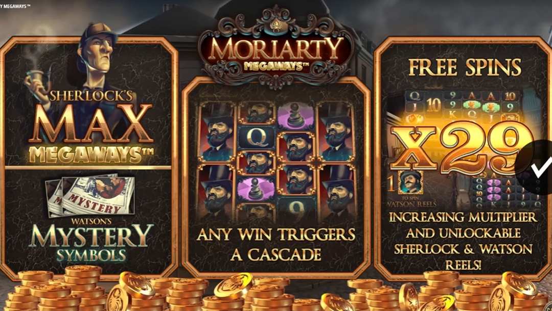 Gameplay in Moriarty Megaways by iSoftBet