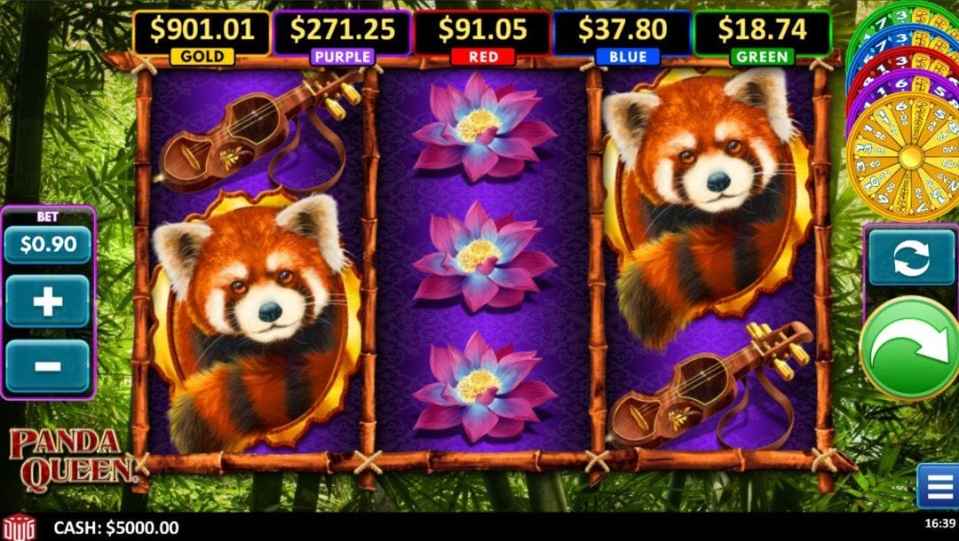 A screenshot of the reels in Panda Queen.