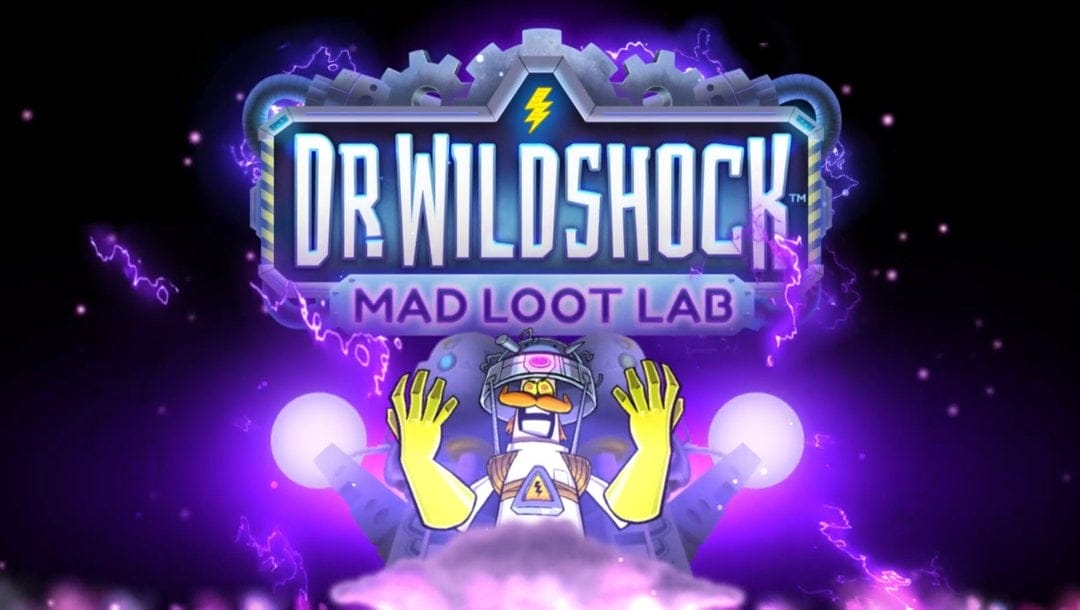 A screenshot of the Dr Wildshock Mad Loot Lab title from the promotional video.