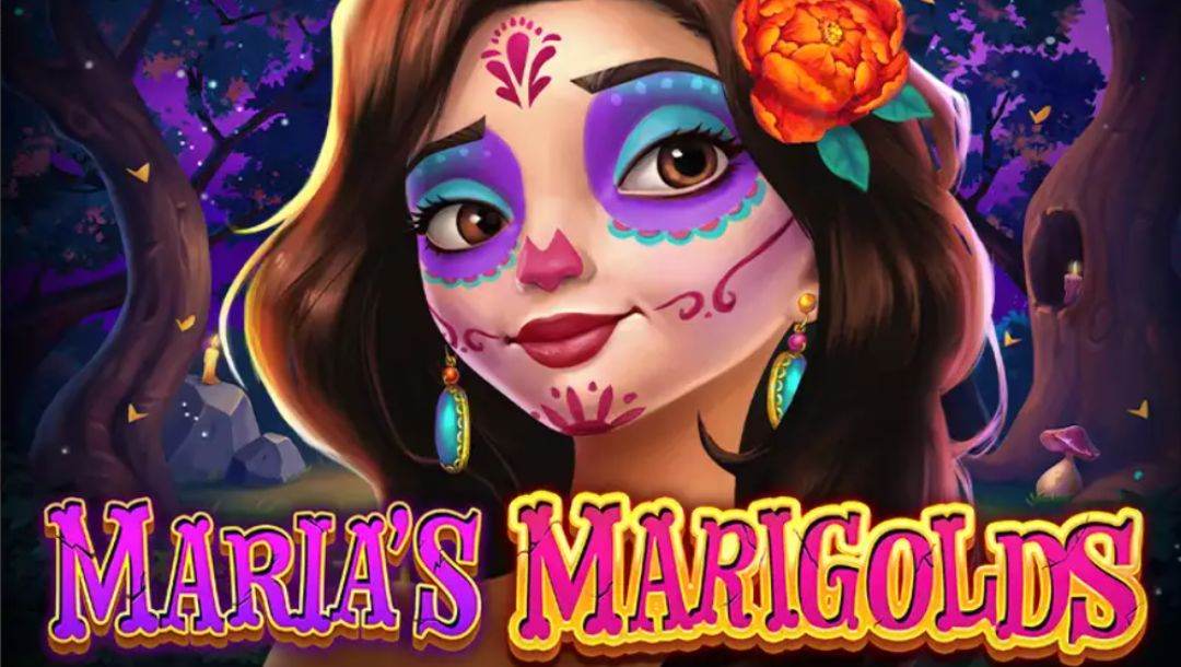 title of the Maria’s Marigolds online slot game by IGT
