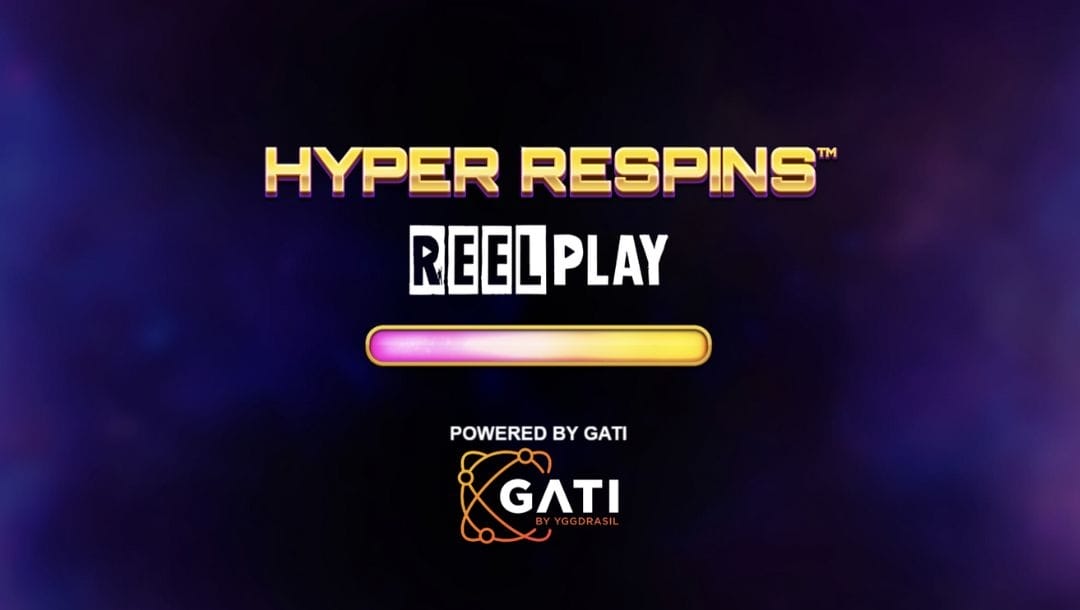 Loading screen to Hyper Respins by Reel Play.